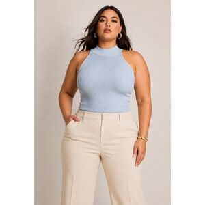 Aritzia Babaton Sculpt Knit Mockneck Halter Top Plus Size Womens 2XL Office work